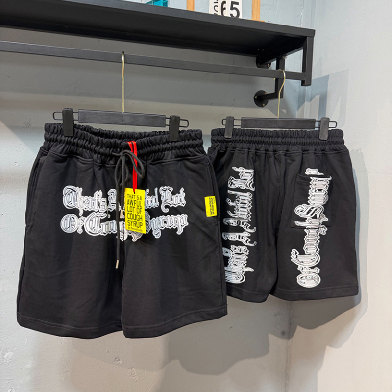 Embroidery Font Free - New Men Hip Hop Sweat Shorts