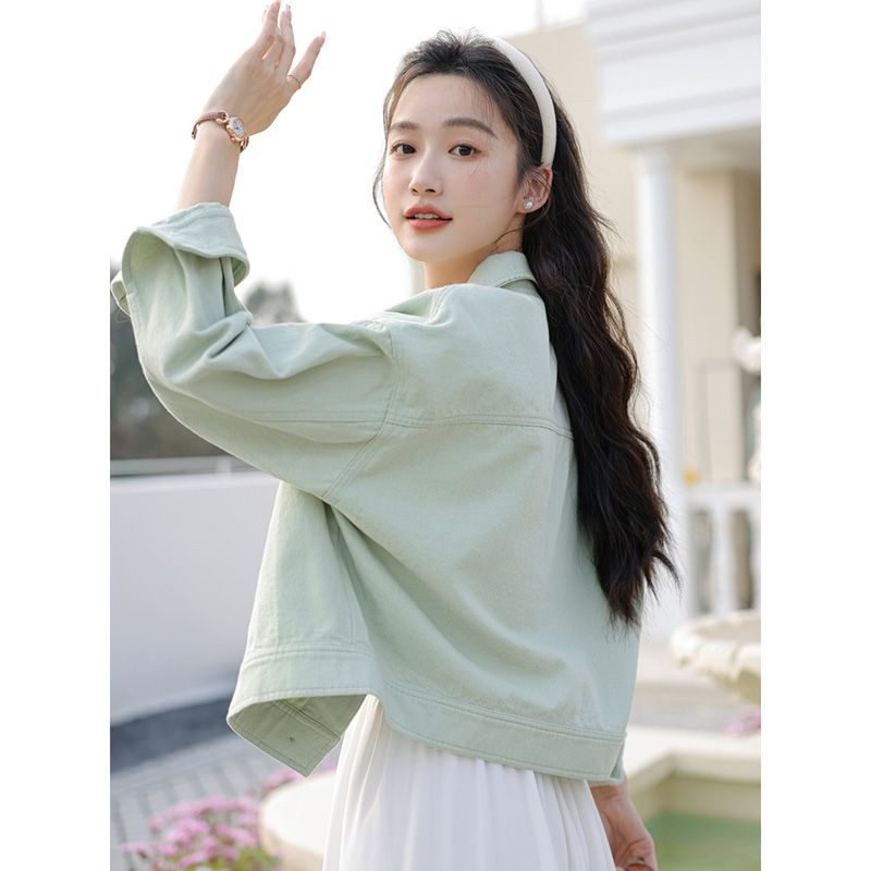 Embroidery Jacket Jeans - 2026 New Female Student Shorts Pink