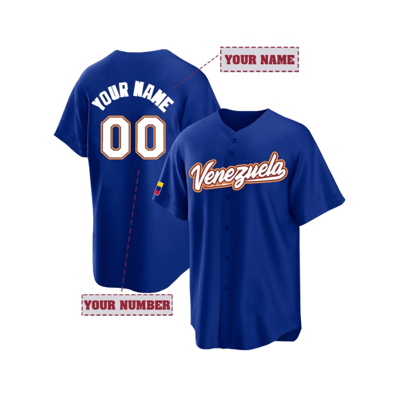Custom Venezuela Baseball T-Sh - Embroidery On Shirt 评论和价格