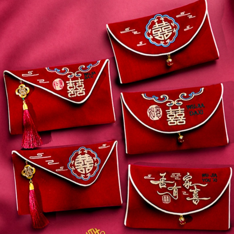 1Pcs Multiple Patterns Wedding - Embroidery Red 评论和价格