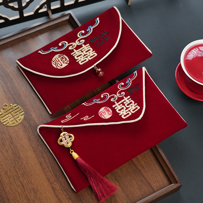 1Pcs Multiple Patterns Wedding - Embroidery Red 评论和价格