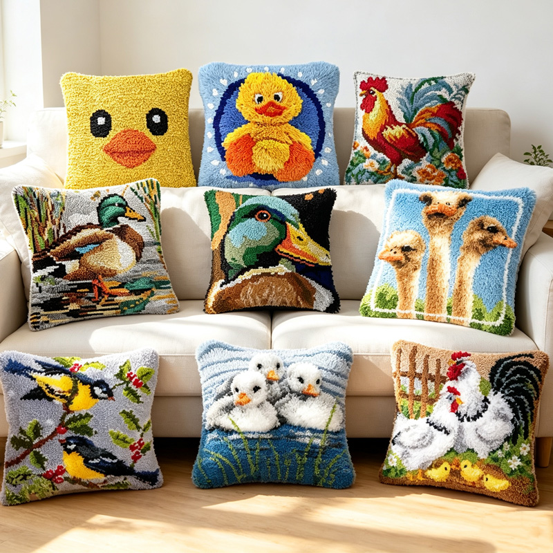 Cartoon Cute Bird Duck Latch H - Printed Embroidery Kit 评论和价格