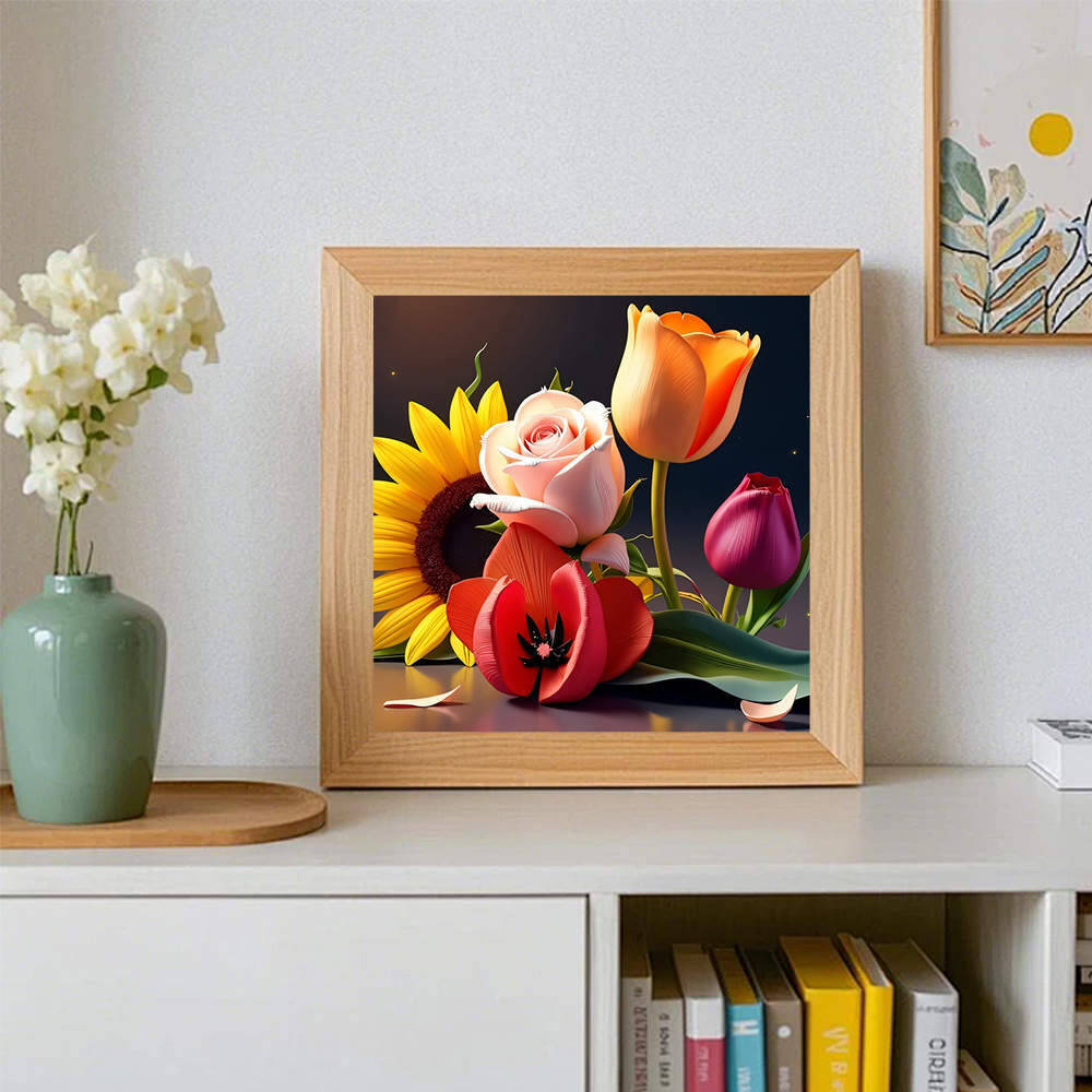 HUACAN Diamond Painting 5d Sun - Embroidery Rose Stitch 评论和价格