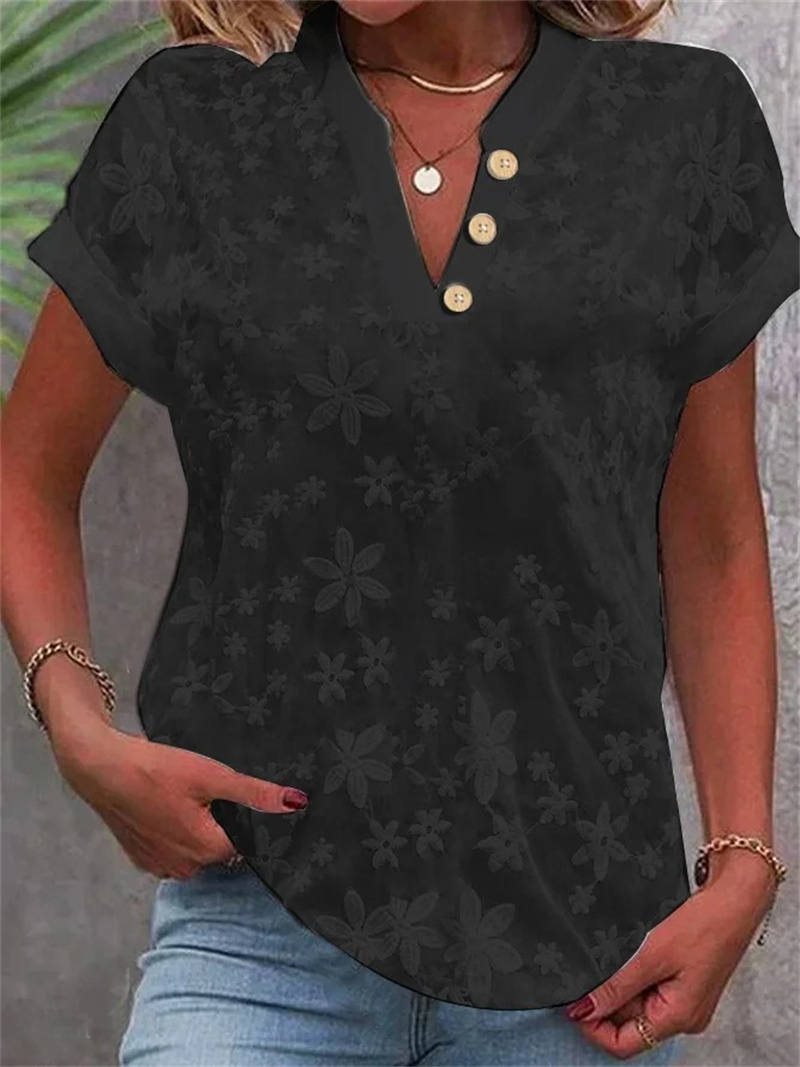 Summer Women White Floral Embr - Embroidery On Shirt 评论和价格