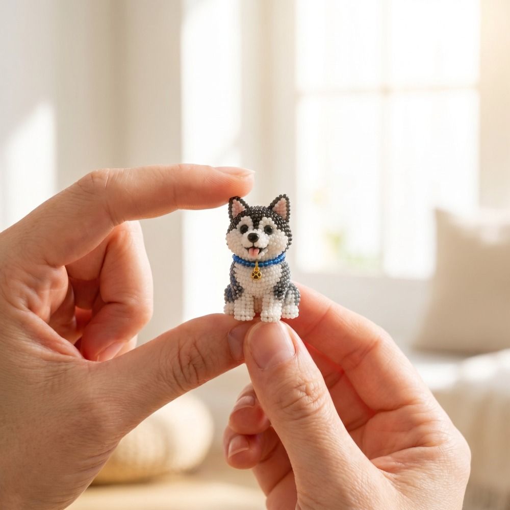 Handmade DIY Animal Bead Embro - Embroidery Kit Set 评论和价格