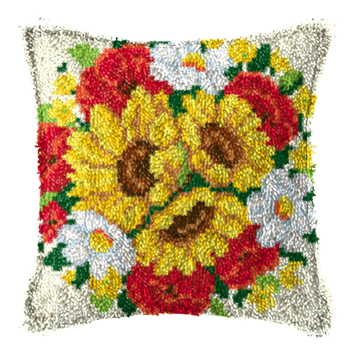 Sunflower Series Latch Hook Ru - Printed Embroidery Kit 评论和价格