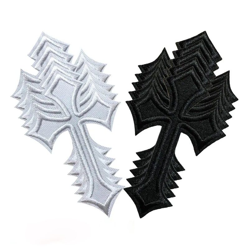 10 Pcs Cool Cross Patch Embroi - Embroidery Jacket Jeans 评论和价格