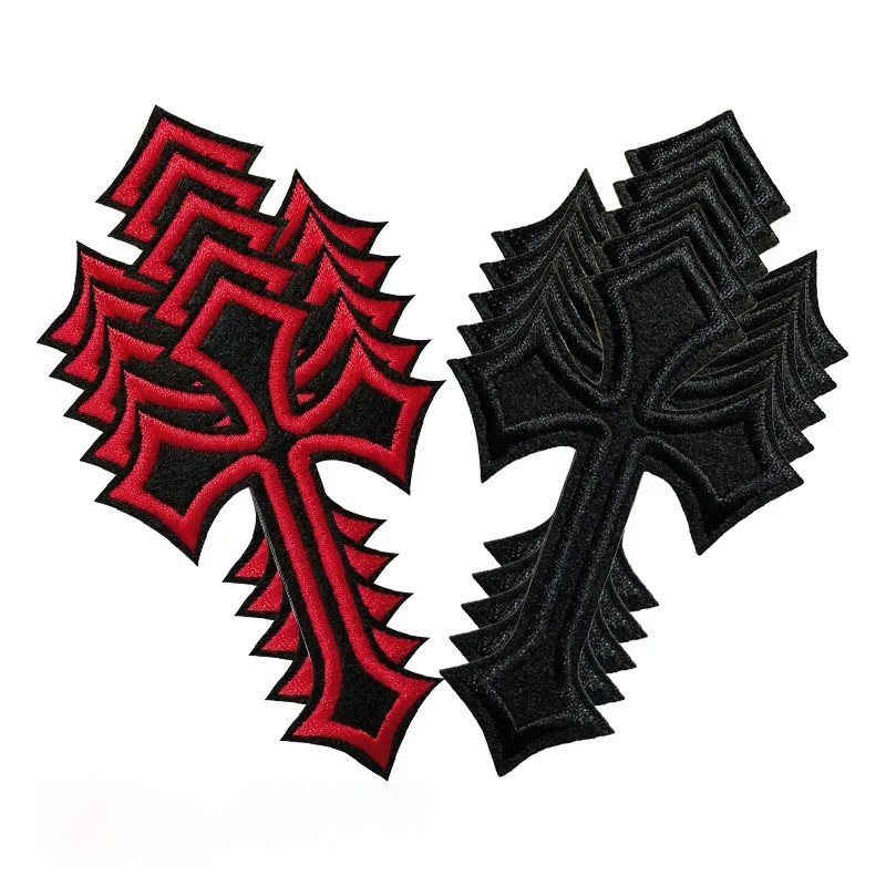 10 Pcs Cool Cross Patch Embroi - Embroidery Jacket Jeans 评论和价格