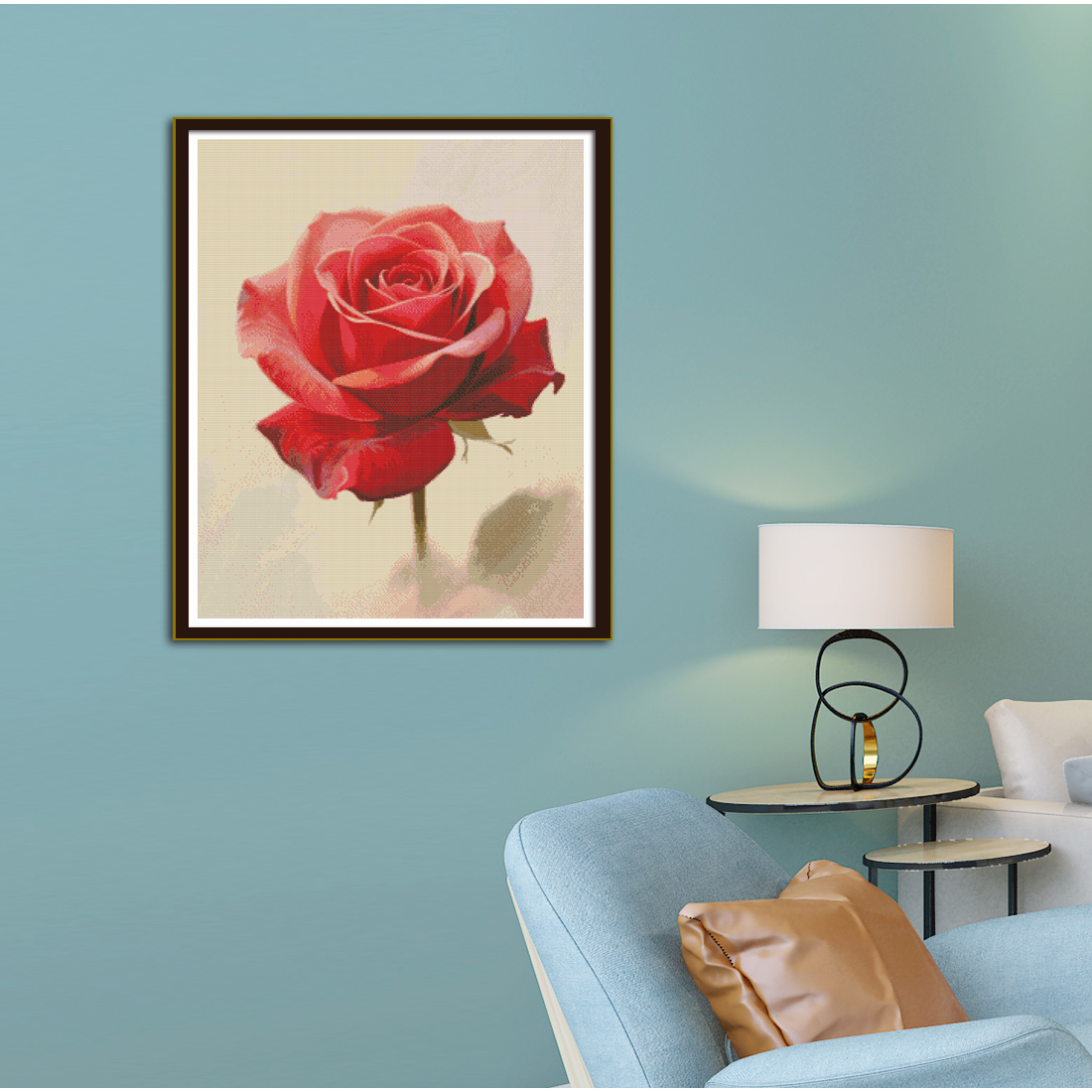 A cross-stitch embroidery with - Embroidery Rose Stitch 评论和价格