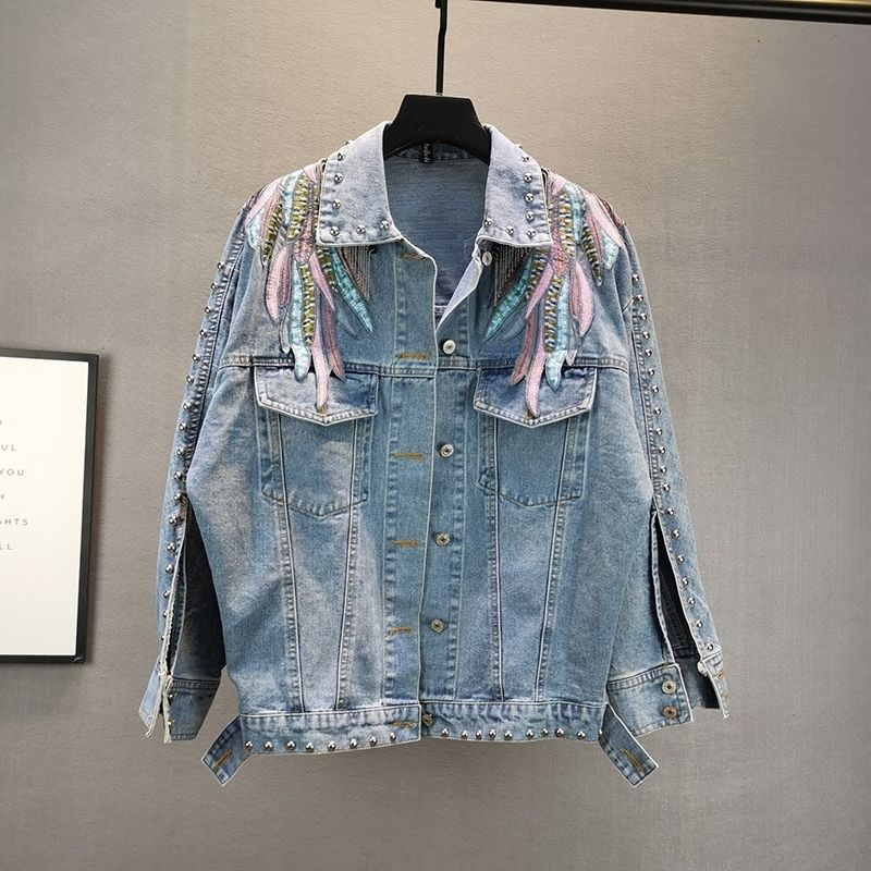 2026 New AutumnFashion Rivet W - Embroidery Jacket Jeans 评论和价格