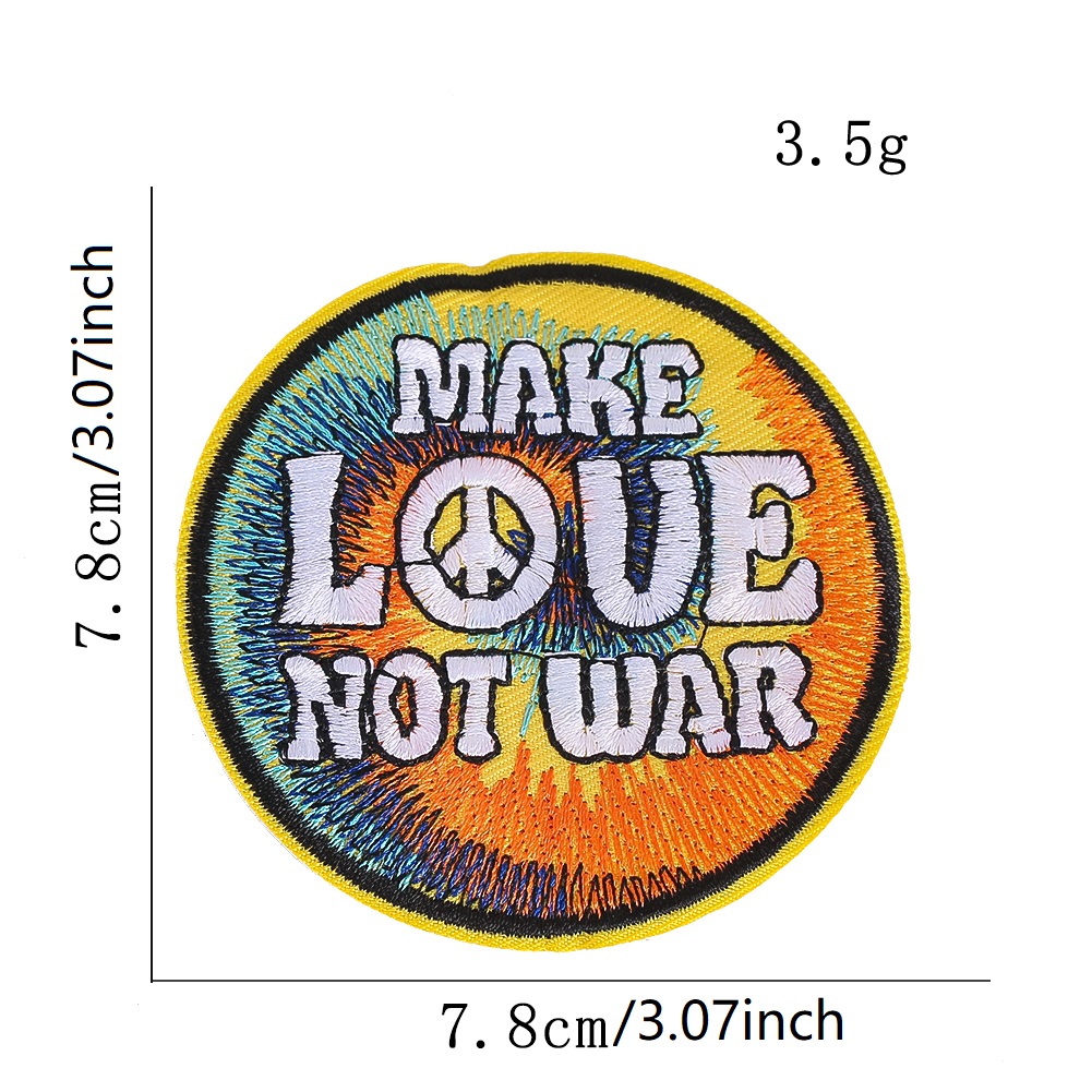 Anti War Make Love Not War Emb - Embroidery Jacket Jeans 评论和价格