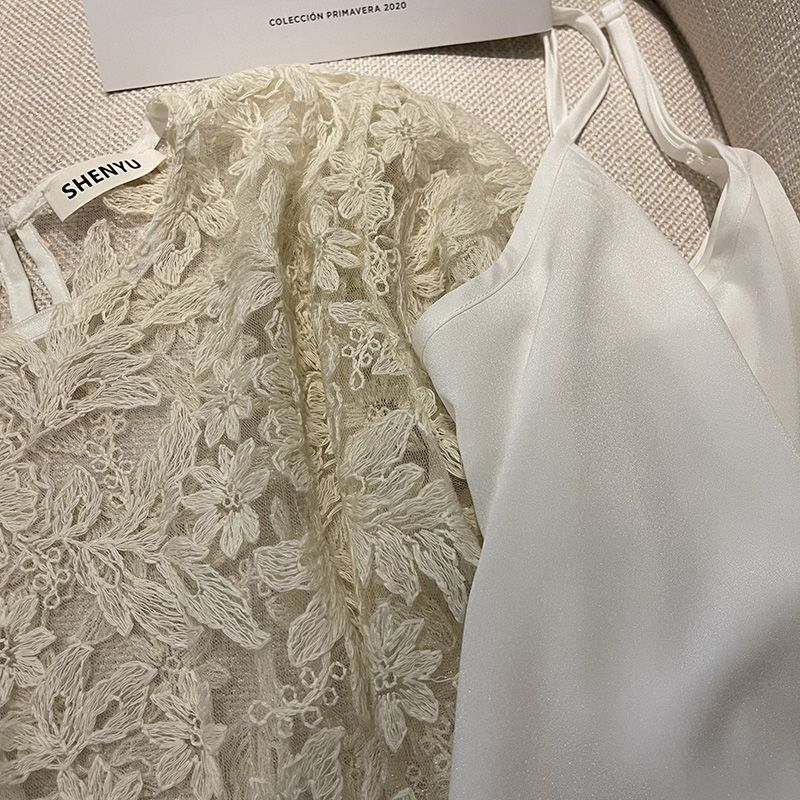 MEXZT Elegant Sheer White Shir - Embroidery On Shirt 评论和价格