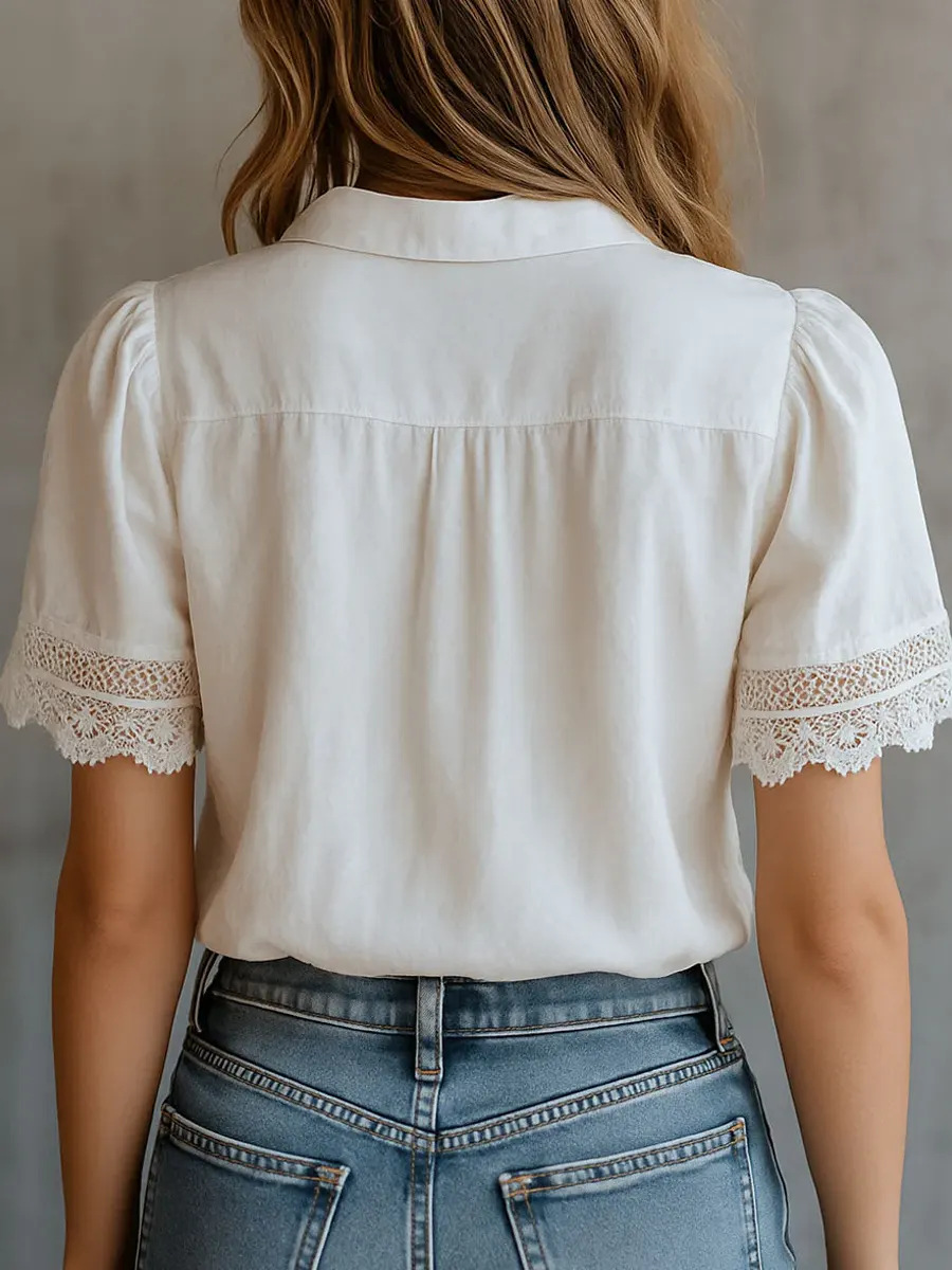Elegant Women's Shirts Casual  - Embroidery On Shirt 评论和价格