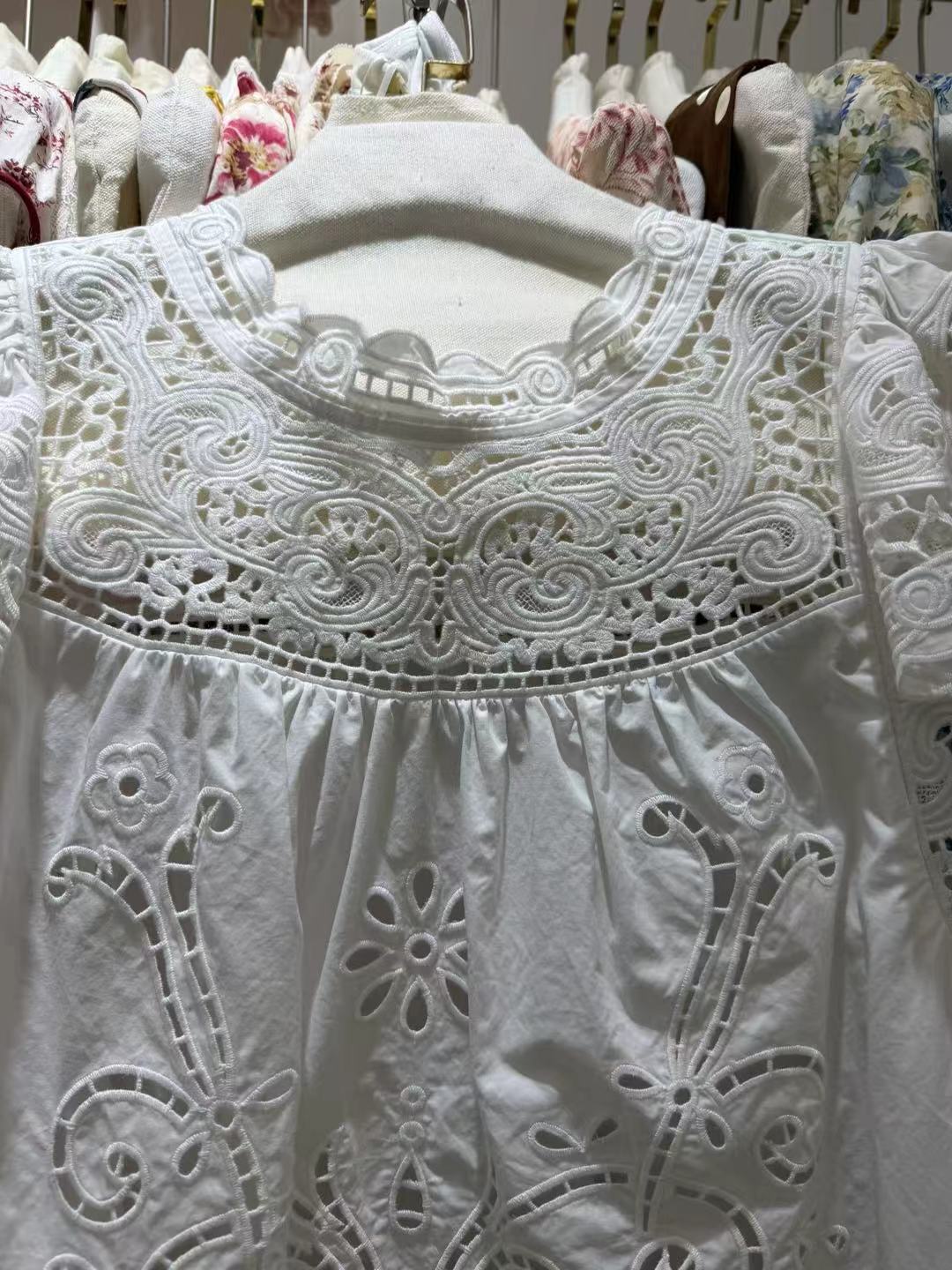 Hook Flower Hollow Women Cotto - Embroidery On Shirt 评论和价格