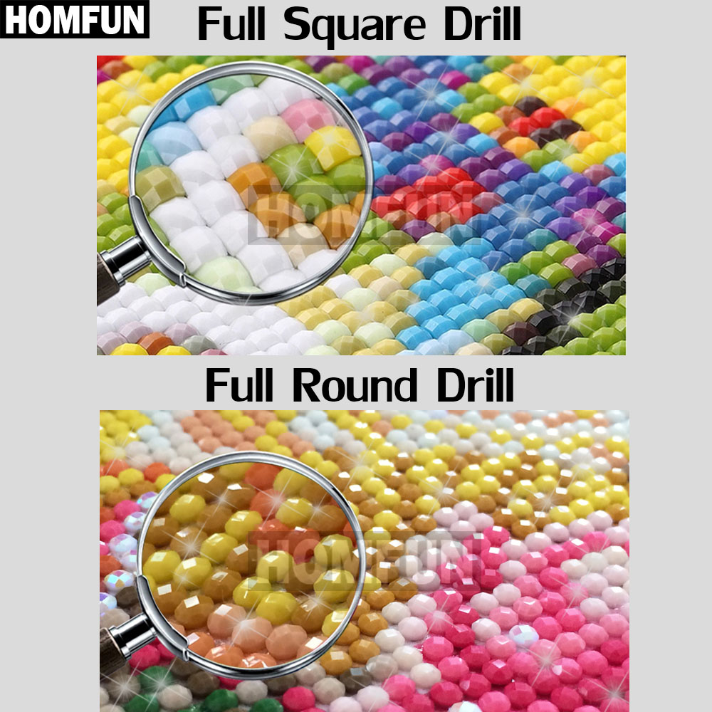 HOMFUN AB Full Diamond Embroid - Embroidery Roll Pattern 评论和价格