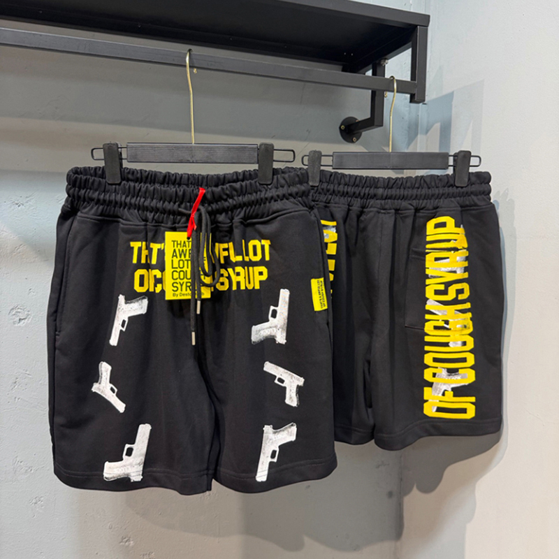 New Men Hip Hop Sweat Shorts T - Embroidery Font Free 评论和价格