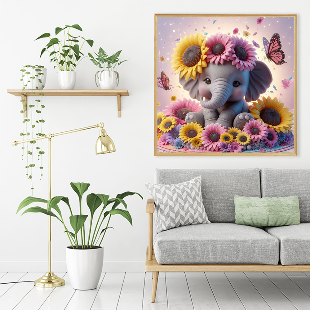 Evershine Elephant Diamond Pai - Embroidery Kit Set 评论和价格