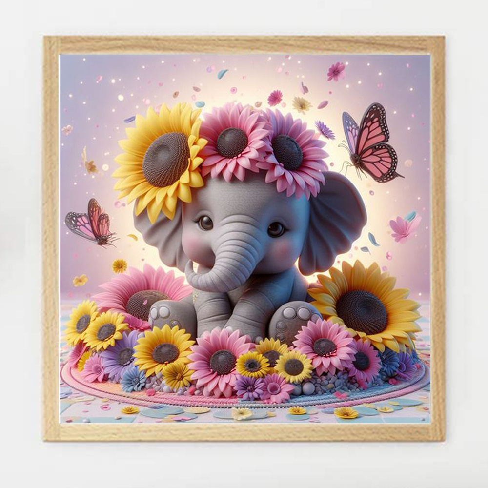 Evershine Elephant Diamond Pai - Embroidery Kit Set 评论和价格