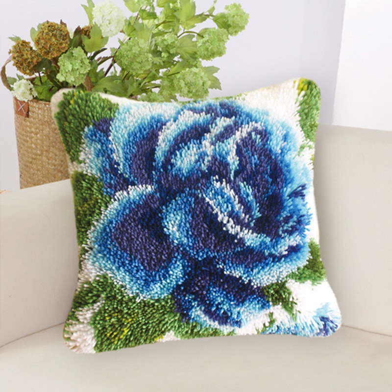 Rose Flower Latch Hook Kits DI - Printed Embroidery Kit 评论和价格