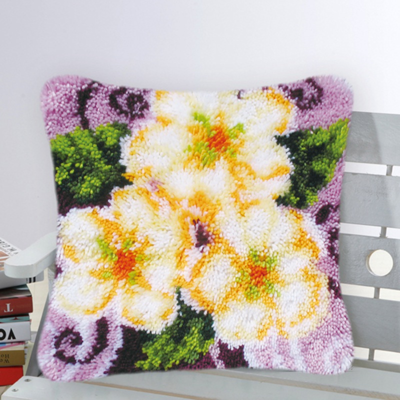 Rose Flower Latch Hook Kits DI - Printed Embroidery Kit 评论和价格