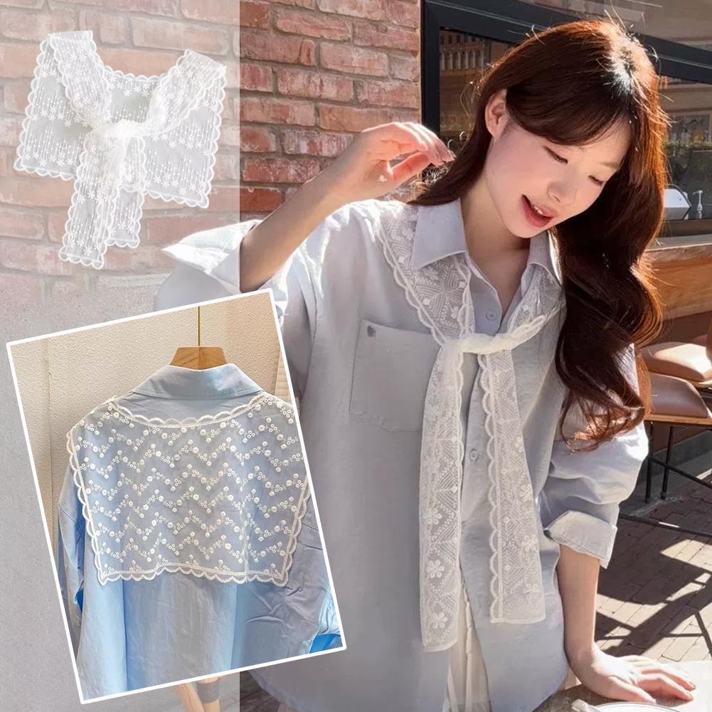 French Lace Shawl Scarf for Wo - Embroidery On Shirt 评论和价格