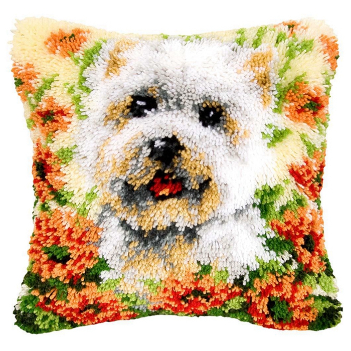Animal Wolf Pattern Latch Hook - Printed Embroidery Kit 评论和价格