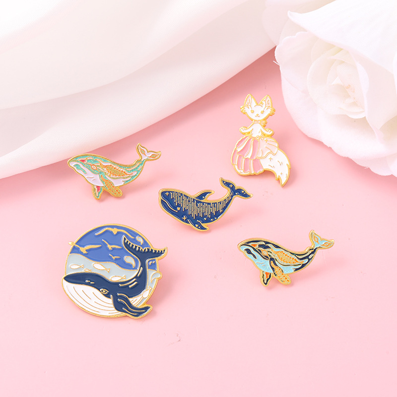 Whale Enamel Pin Dreamy Humpba - Embroidery Whale 评论和价格