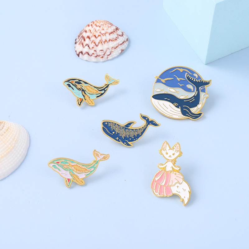 Whale Enamel Pin Dreamy Humpba - Embroidery Whale 评论和价格