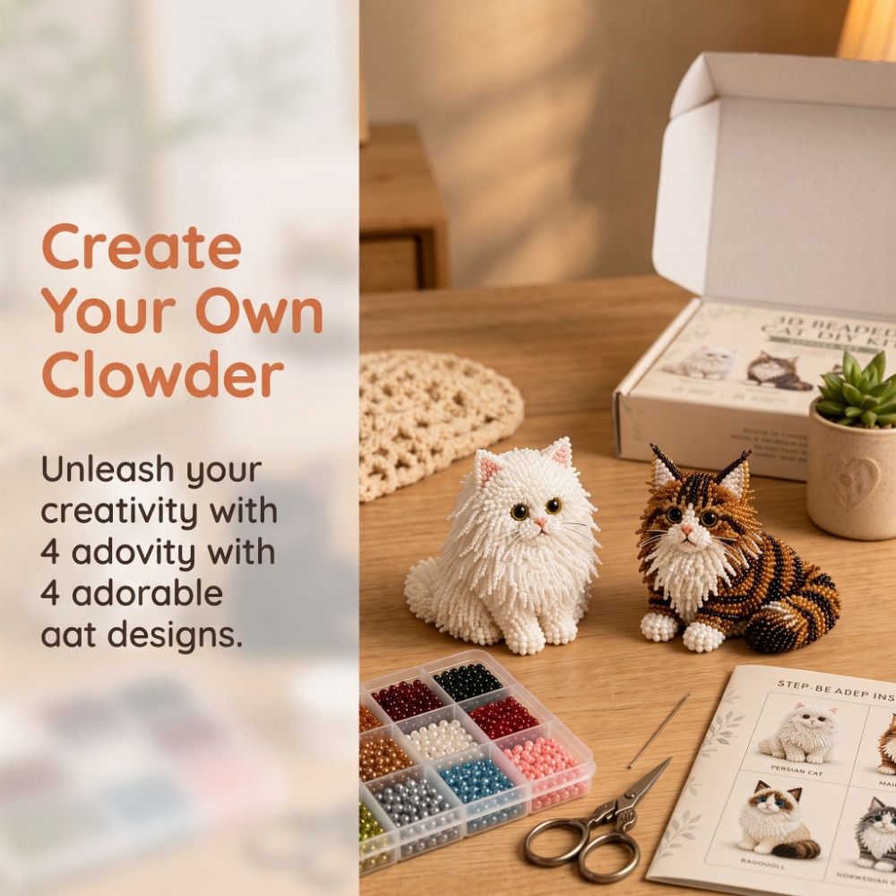 Handmade DIY Animal Bead Embro - Embroidery Kit Set 评论和价格