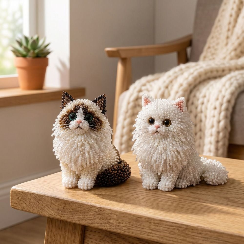 Handmade DIY Animal Bead Embro - Embroidery Kit Set 评论和价格