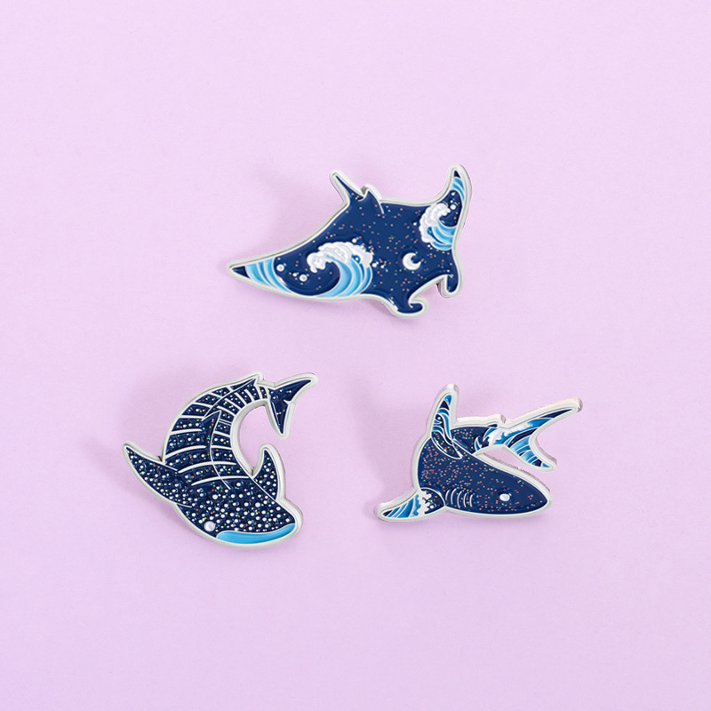 Cartoon marine creatures Ename - Embroidery Whale 评论和价格
