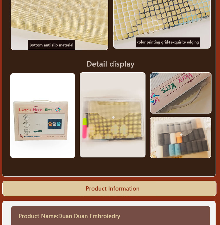 Rose  latch hook kit rug canva - Printed Embroidery Kit 评论和价格