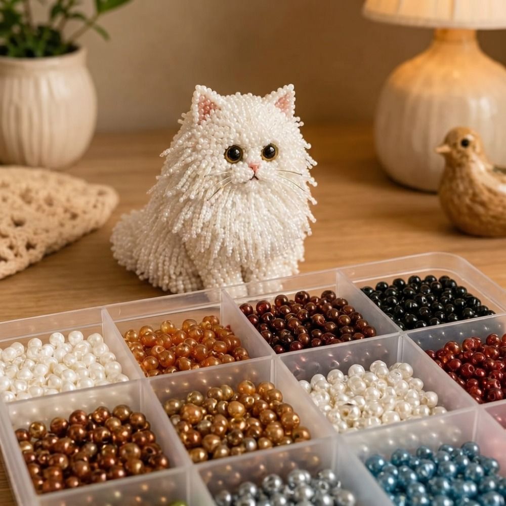 Handmade DIY Animal Bead Embro - Embroidery Kit Set 评论和价格