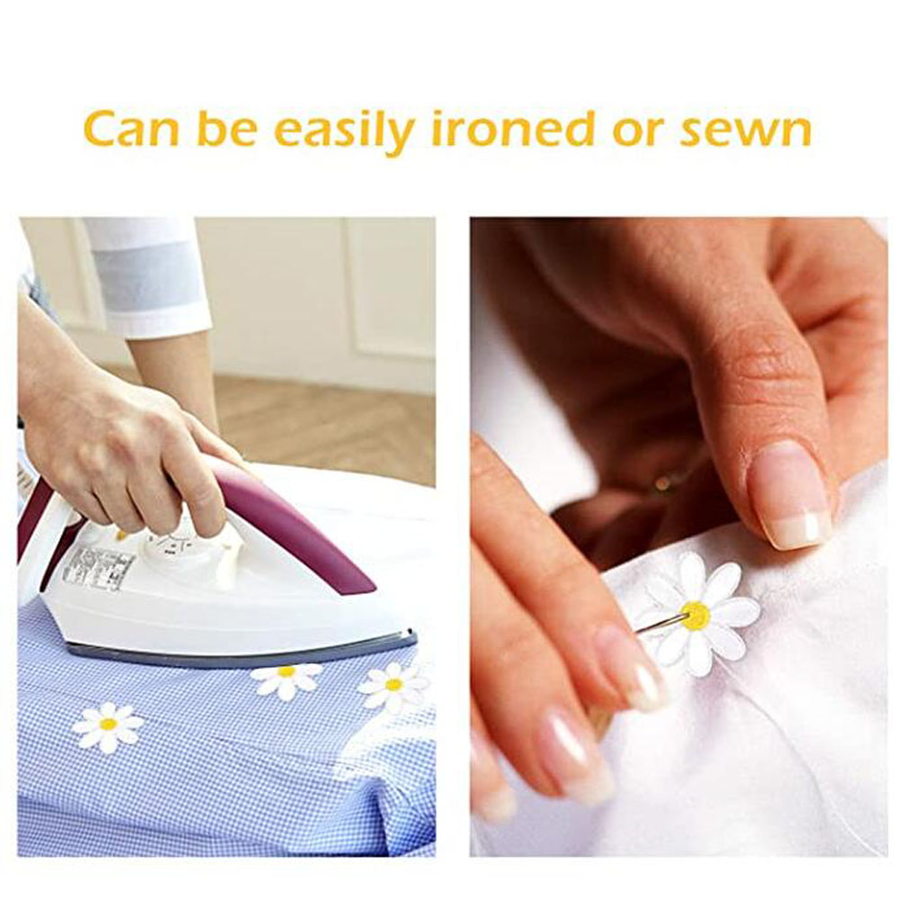 10Pcs Daisy Flower Iron On Pat - Embroidery Daisy Flower 评论和价格