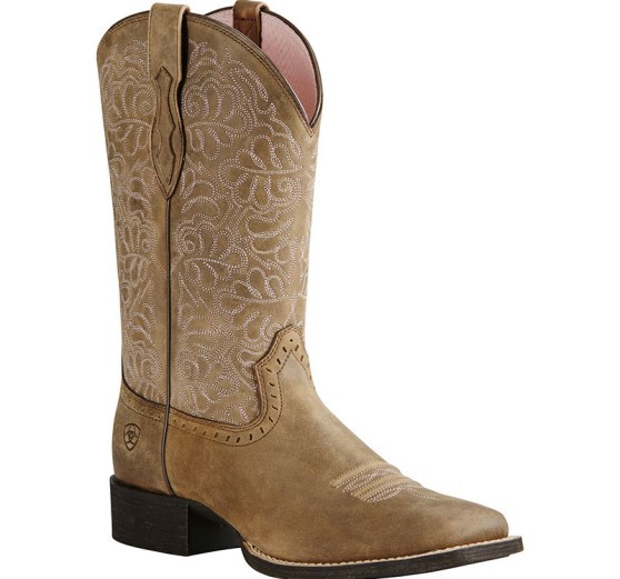 Men's Brown Leather Cowboy Boo - Embroidery Pattern 评论和价格