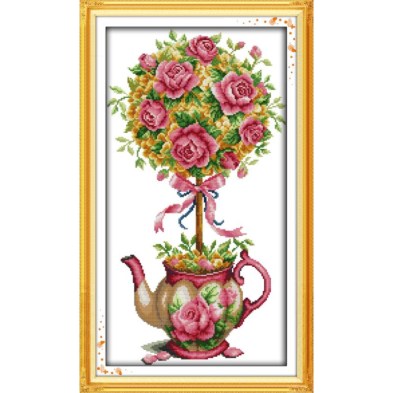 Magnolia Rose Flower Ball and  - Embroidery Rose Stitch 评论和价格