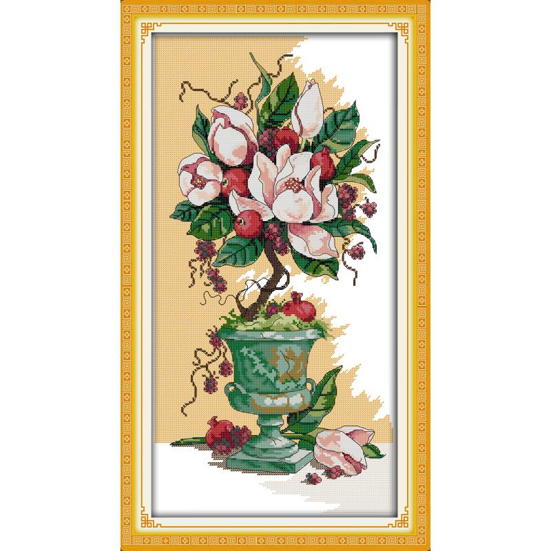 Magnolia Rose Flower Ball and  - Embroidery Rose Stitch 评论和价格