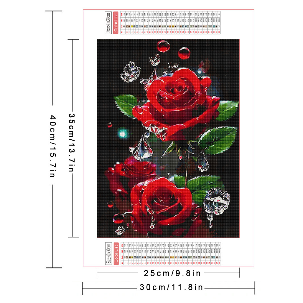 AZQSD Diamond Painting Full Dr - Embroidery Rose Stitch 评论和价格