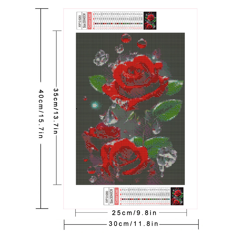 AZQSD Diamond Painting Full Dr - Embroidery Rose Stitch 评论和价格
