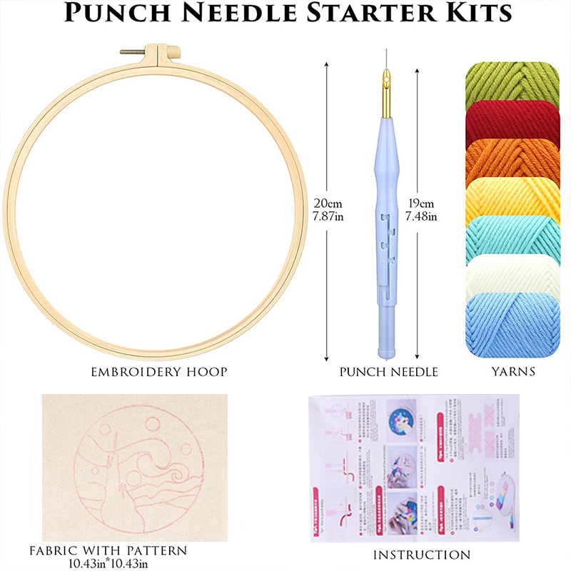 DIY Punch Needle Kits Cute Ani - Embroidery Roll Pattern 评论和价格