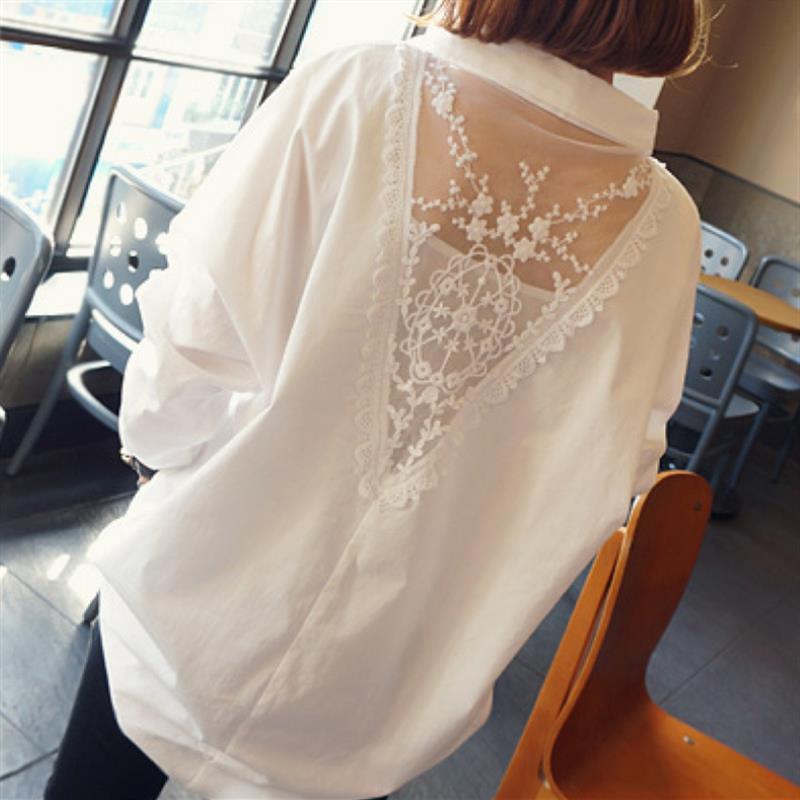 Fashion V-Neck Embroidery Gauz - Embroidery On Shirt 评论和价格