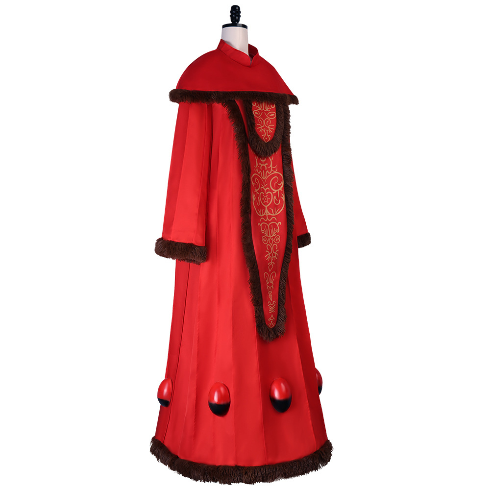 Women Retro Red Embroidery Rob - Embroidery Red 评论和价格