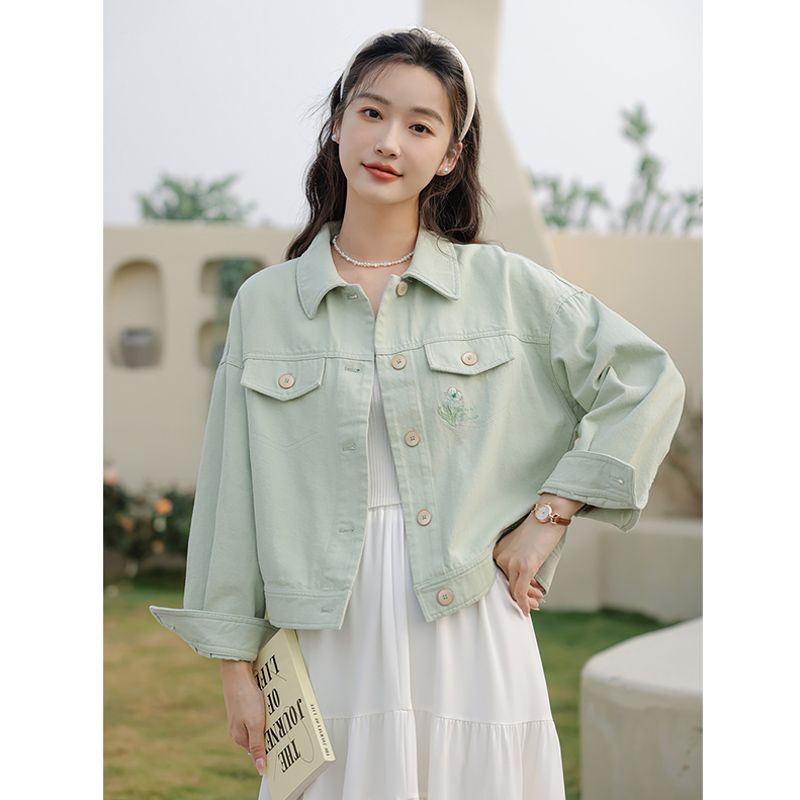 2026 New Female Student Shorts - Embroidery Jacket Jeans 评论和价格